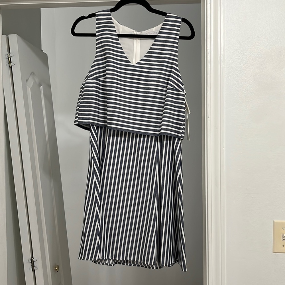 1. State Stripe Navy Popover Nautical Dress Mini S Fit and Flare
